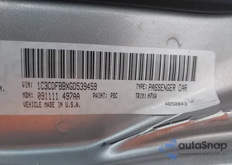 2016 Dodge Dart Sxt from USA, damaged, VIN 1C3CDFBBXGD539459